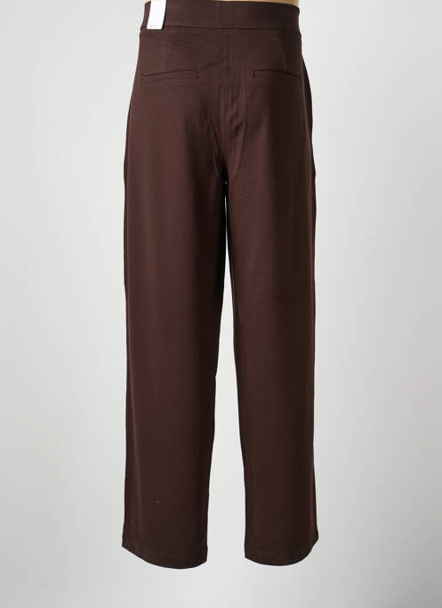 Pantalon droit stretch taille normale marron CECIL femme