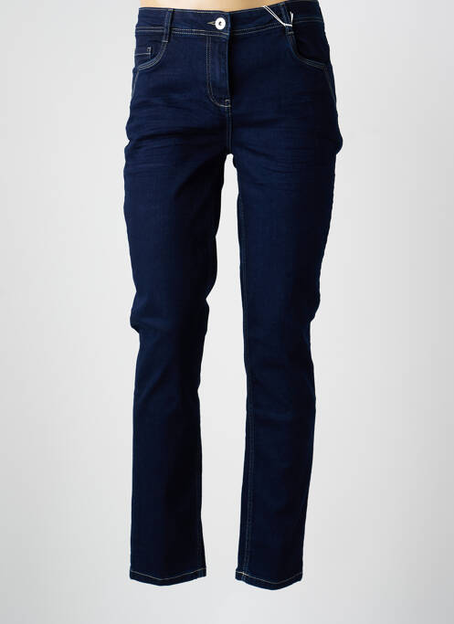 Jeans coupe slim tissage brut taille basse bleu CECIL femme