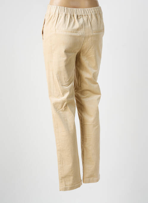 Pantalon chino fermeture zippée sous rabat boutonné taille haute beige ESPRIT DE LA MER femme