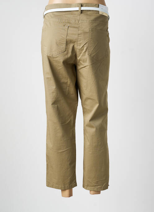 Pantalon 7/8 tissage popeline taille normale vert BETTY BARCLAY femme