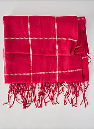 Echarpe imprimé carreaux rose ESPRIT DE LA MER femme