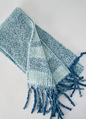 Echarpe maille tricot bleu CECIL femme