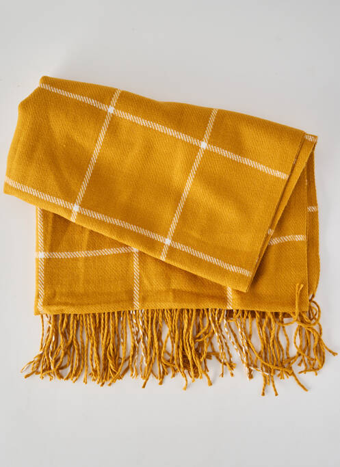 Echarpe maille fine jaune ESPRIT DE LA MER femme