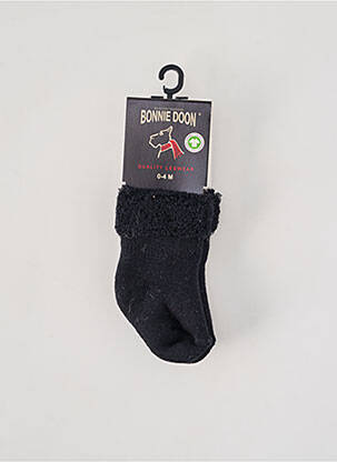 Chaussettes tissage popeline noir BONNIE DOON enfant