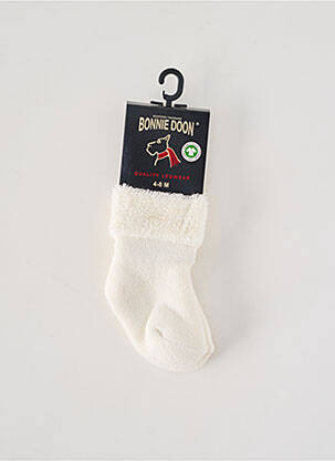 Chaussettes tissage popeline blanc BONNIE DOON enfant