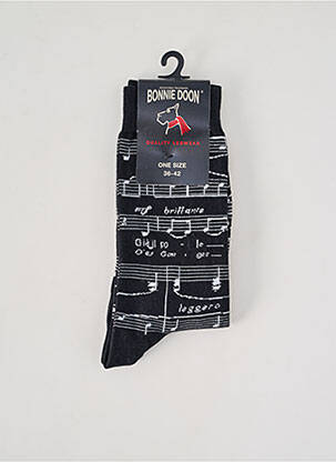 Chaussettes stretch noir BONNIE DOON unisexe