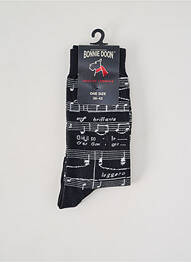 Chaussettes stretch noir BONNIE DOON unisexe