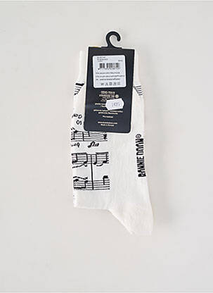 Chaussettes imprimé fantaisie blanc BONNIE DOON homme