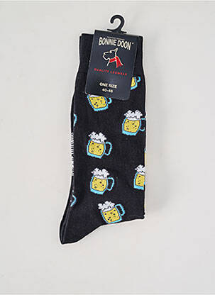 Chaussettes imprimé fantaisie noir BONNIE DOON homme