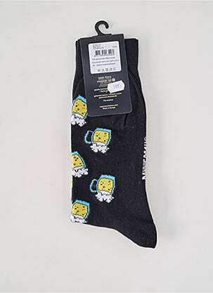 Chaussettes imprimé fantaisie noir BONNIE DOON homme