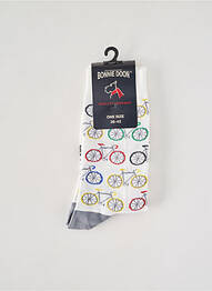 Chaussettes imprimé fantaisie blanc BONNIE DOON homme