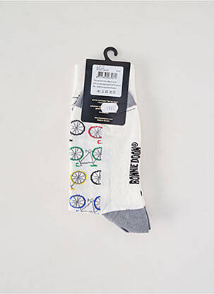 Chaussettes imprimé fantaisie blanc BONNIE DOON homme