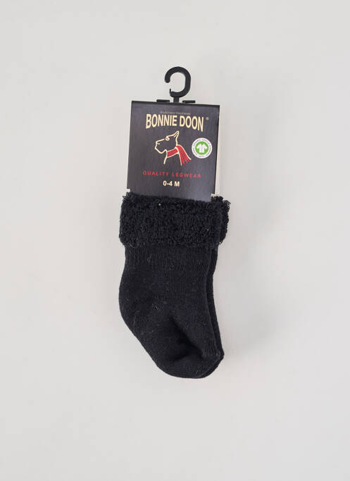 Chaussettes tissage popeline noir BONNIE DOON enfant