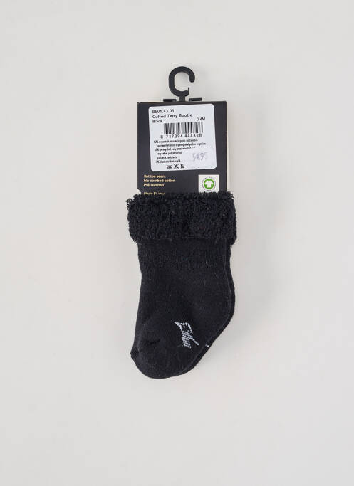 Chaussettes tissage popeline noir BONNIE DOON enfant