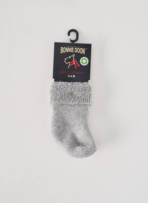 Chaussettes tissage popeline gris BONNIE DOON enfant