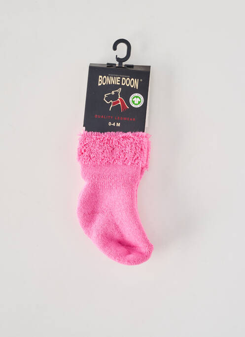 Chaussettes tissage popeline rose BONNIE DOON enfant