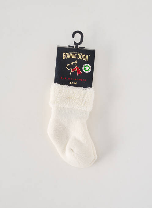 Chaussettes tissage popeline blanc BONNIE DOON enfant