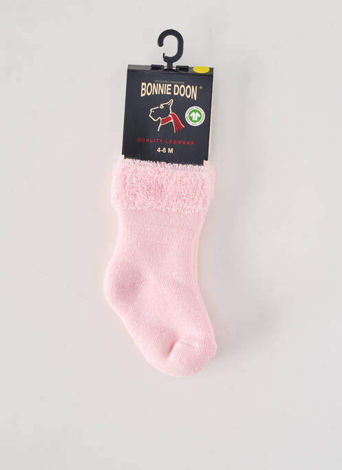 Chaussettes tissage popeline rose BONNIE DOON enfant