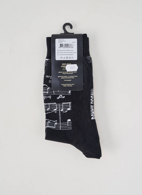 Chaussettes stretch noir BONNIE DOON unisexe