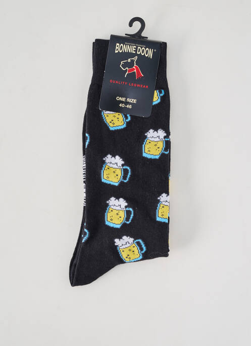 Chaussettes imprimé fantaisie noir BONNIE DOON homme