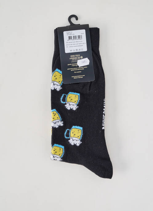 Chaussettes imprimé fantaisie noir BONNIE DOON homme