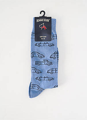 Chaussettes imprimé fantaisie bleu clair BONNIE DOON homme