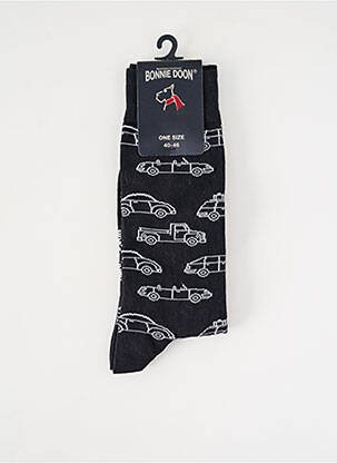 Chaussettes imprimé fantaisie noir BONNIE DOON homme