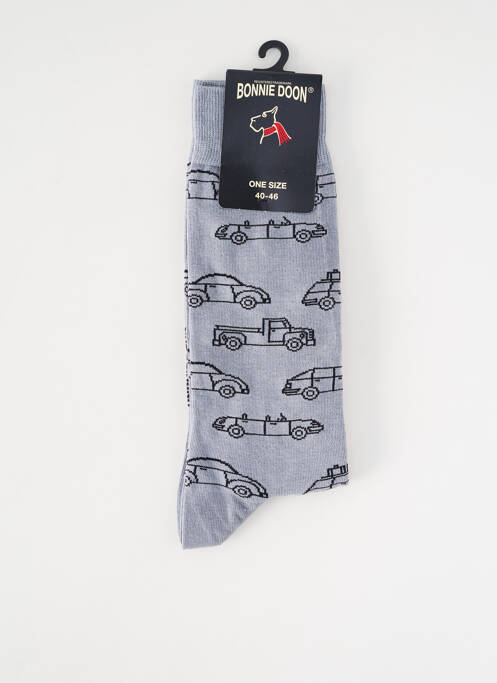 Chaussettes imprimé fantaisie gris BONNIE DOON homme