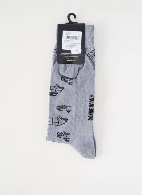 Chaussettes imprimé fantaisie gris BONNIE DOON homme