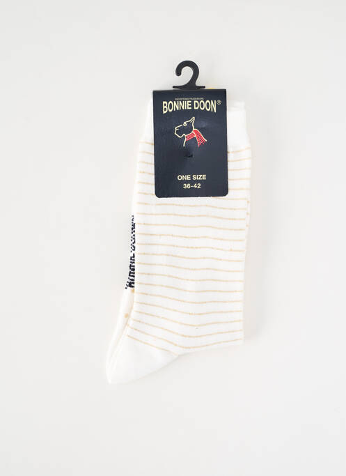 Chaussettes stretch blanc BONNIE DOON femme