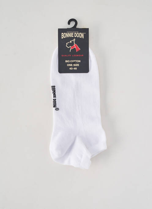 Chaussettes stretch blanc BONNIE DOON homme