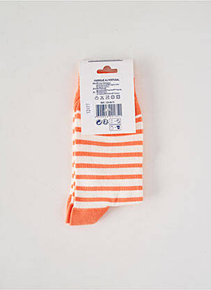 Chaussettes stretch orange BLEU MARIN femme