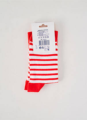 Chaussettes stretch rouge BLEU MARIN femme