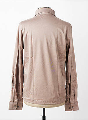 Polo manches longues manches longues marron DESOTO homme