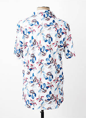 Chemise manches courtes col tailleur bleu DESOTO homme