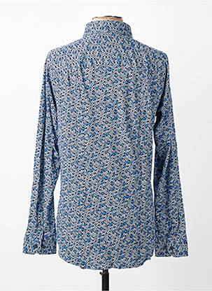 Chemise manches longues imprimé fantaisie bleu DESOTO homme