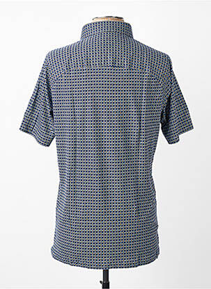 Polo tissage jersey manches courtes bleu DESOTO homme