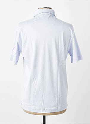 Polo tissage jersey manches courtes bleu DESOTO homme