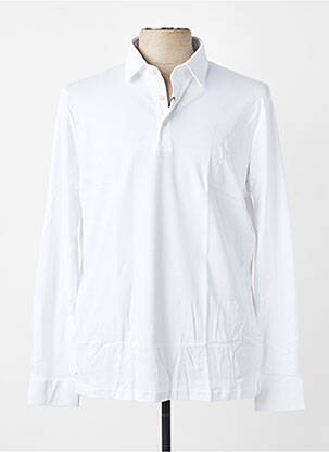 Polo manches longues manches longues blanc DESOTO homme