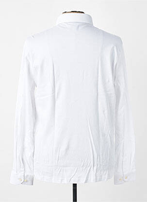 Polo manches longues manches longues blanc DESOTO homme