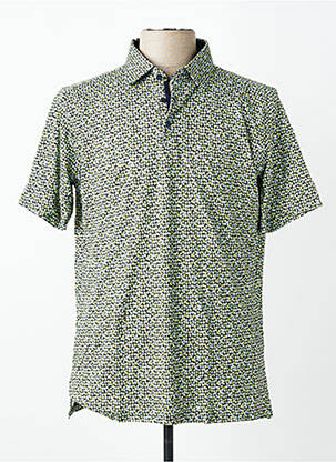 Polo tissage jersey manches courtes vert DESOTO homme