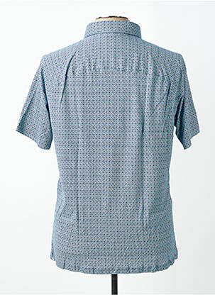 Polo tissage jersey manches courtes bleu DESOTO homme