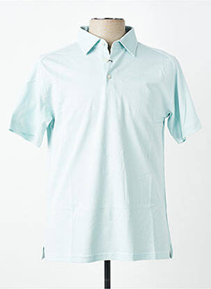 Polo stretch manches courtes bleu DESOTO homme