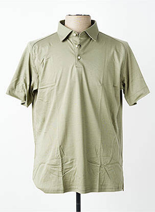 Polo tissage jersey manches courtes vert DESOTO homme