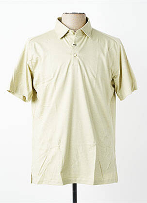 Polo tissage chiné manches courtes vert fonce DESOTO homme