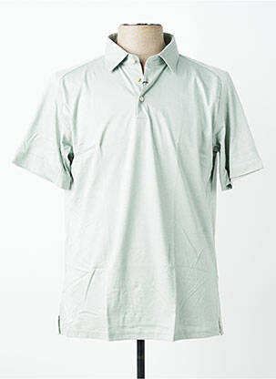 Polo tissage chiné manches courtes vert DESOTO homme