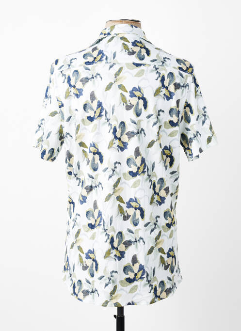 Chemise manches courtes col tailleur bleu DESOTO homme
