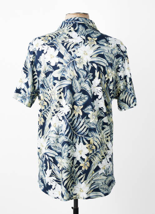 Chemise manches courtes col tailleur bleu DESOTO homme