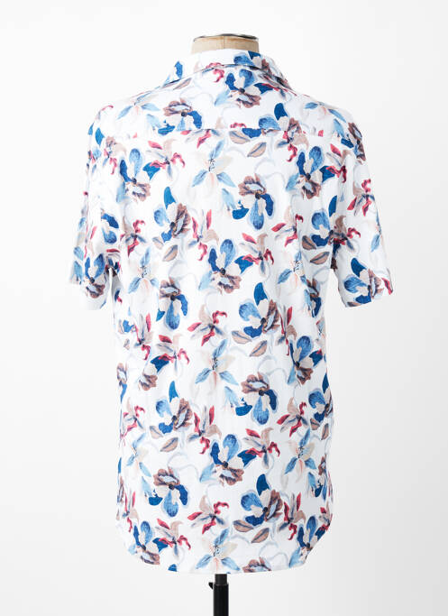 Chemise manches courtes col tailleur bleu DESOTO homme