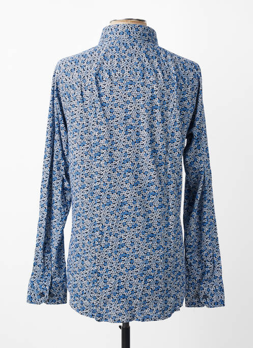 Chemise manches longues imprimé fantaisie bleu DESOTO homme
